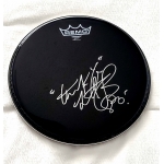 Charlie Watts signed drumhead Beckett Authenticated